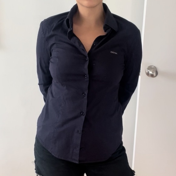 Geox Navy Dress Shirt ๐ - Picture 1 of 9